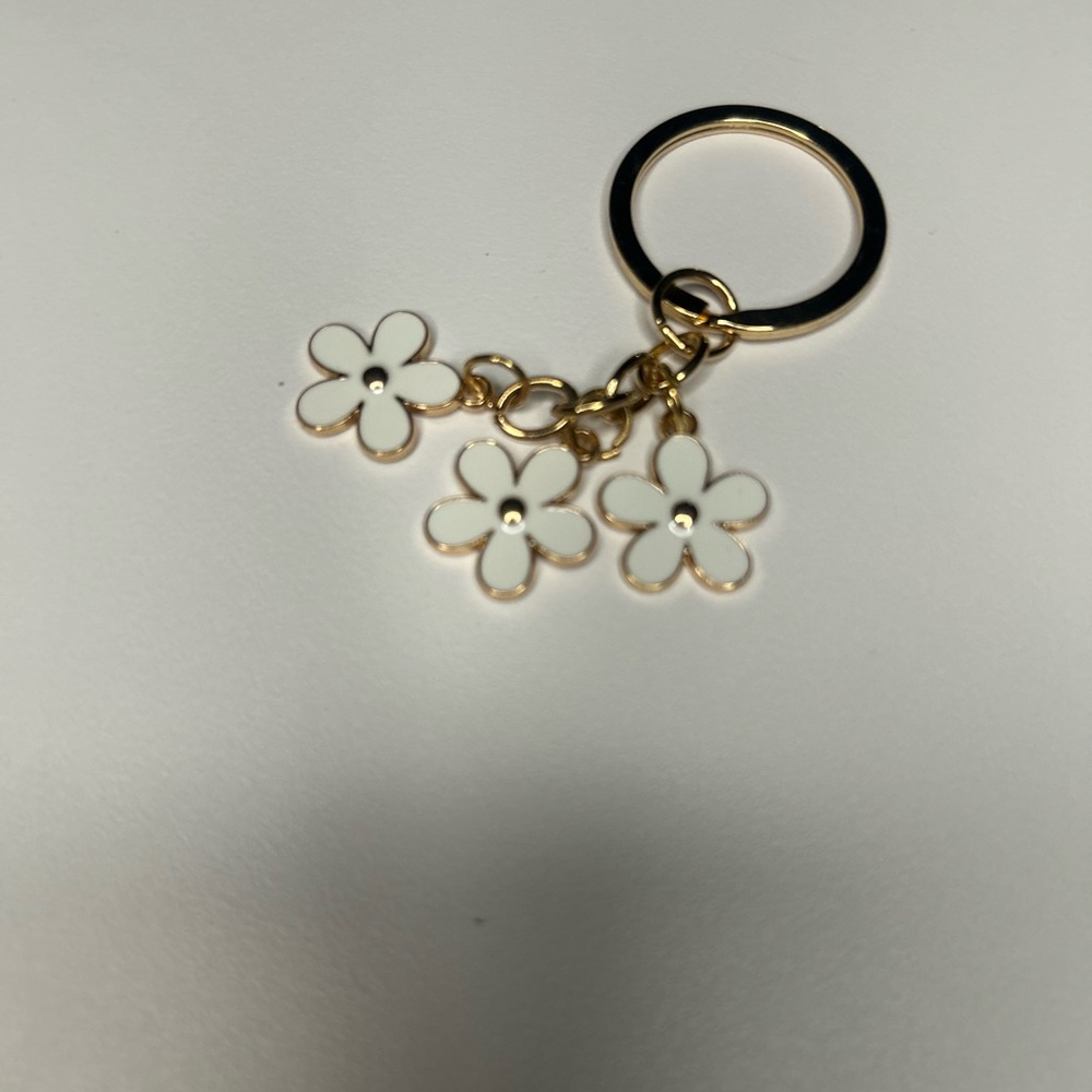 Flower key chain , bag charm - Picture 1 of 3